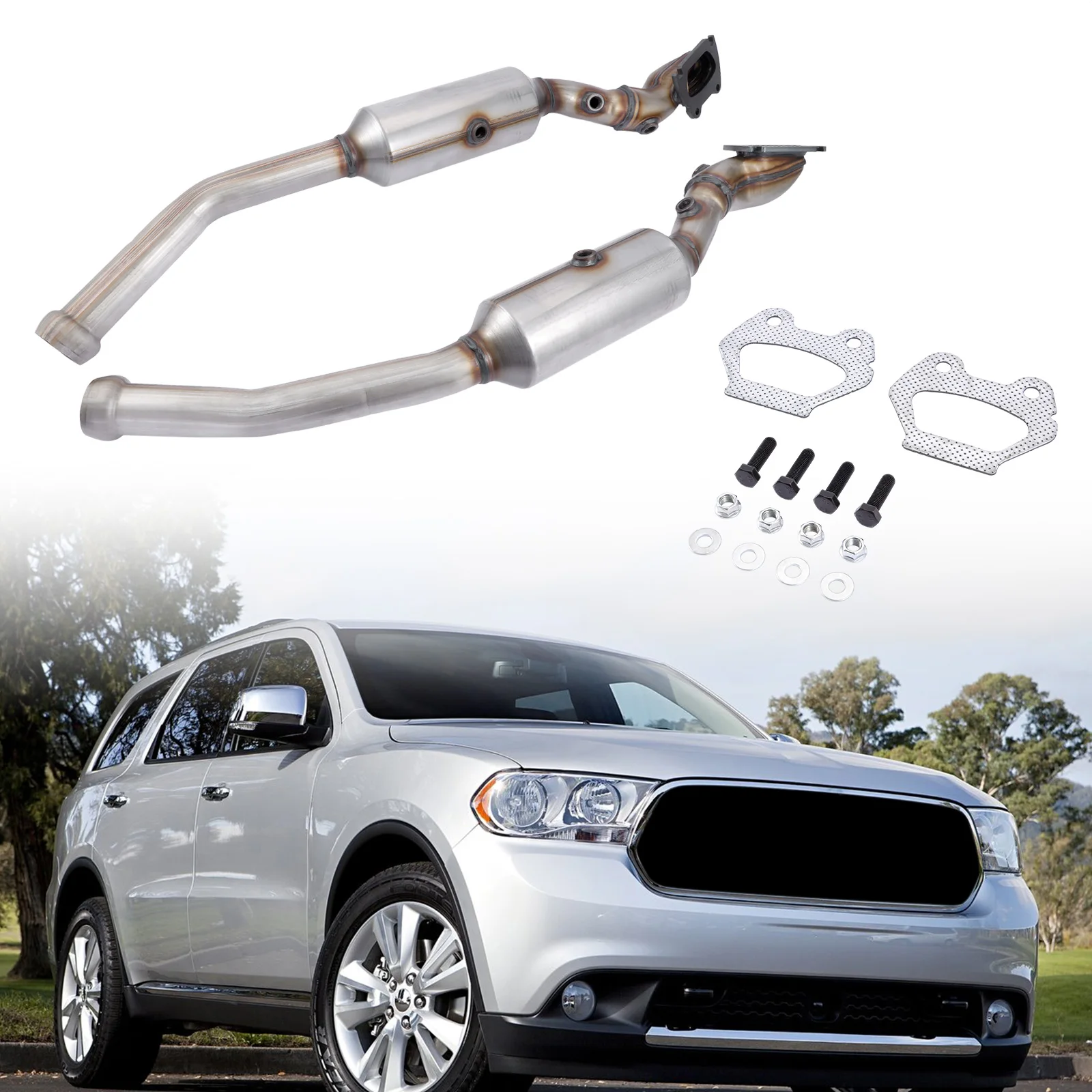 

Automotive engine exhaust system Catalytic Converter for 2011-2012 Dodge Durango 3.6L Left and right Side Set