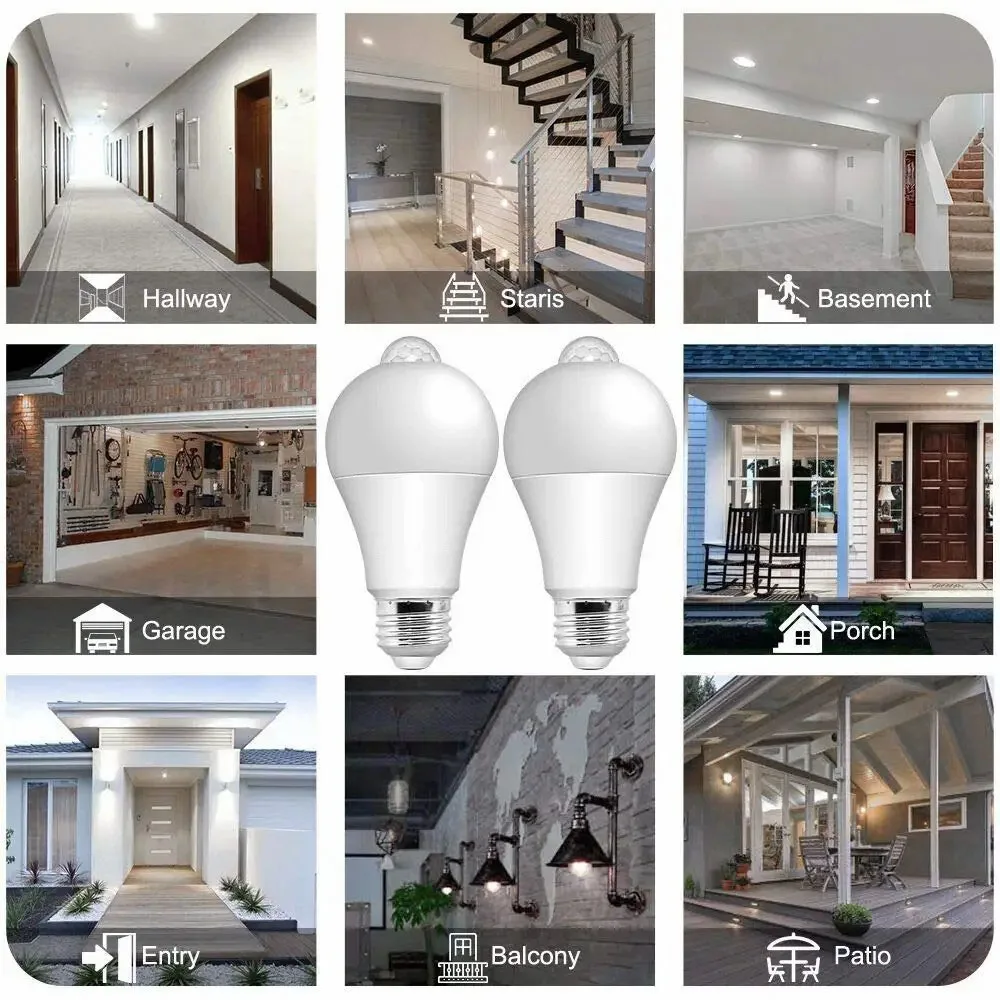 E27 LED Motion Sensor Light Bulb 15W 18W Outdoor Lighting Human Induction Bulb Lamp For Living Room Bedroom Corridor Garage