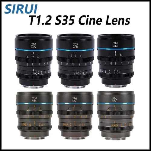 Imagen 2 del producto SIRUI NightWalker 24mm 35mm 55mm 16mm T1.2 S35 para Sony E Fuji X Canon RF rojo komodo RF Lumix MFT M4/3 Night Walker Cine lente
