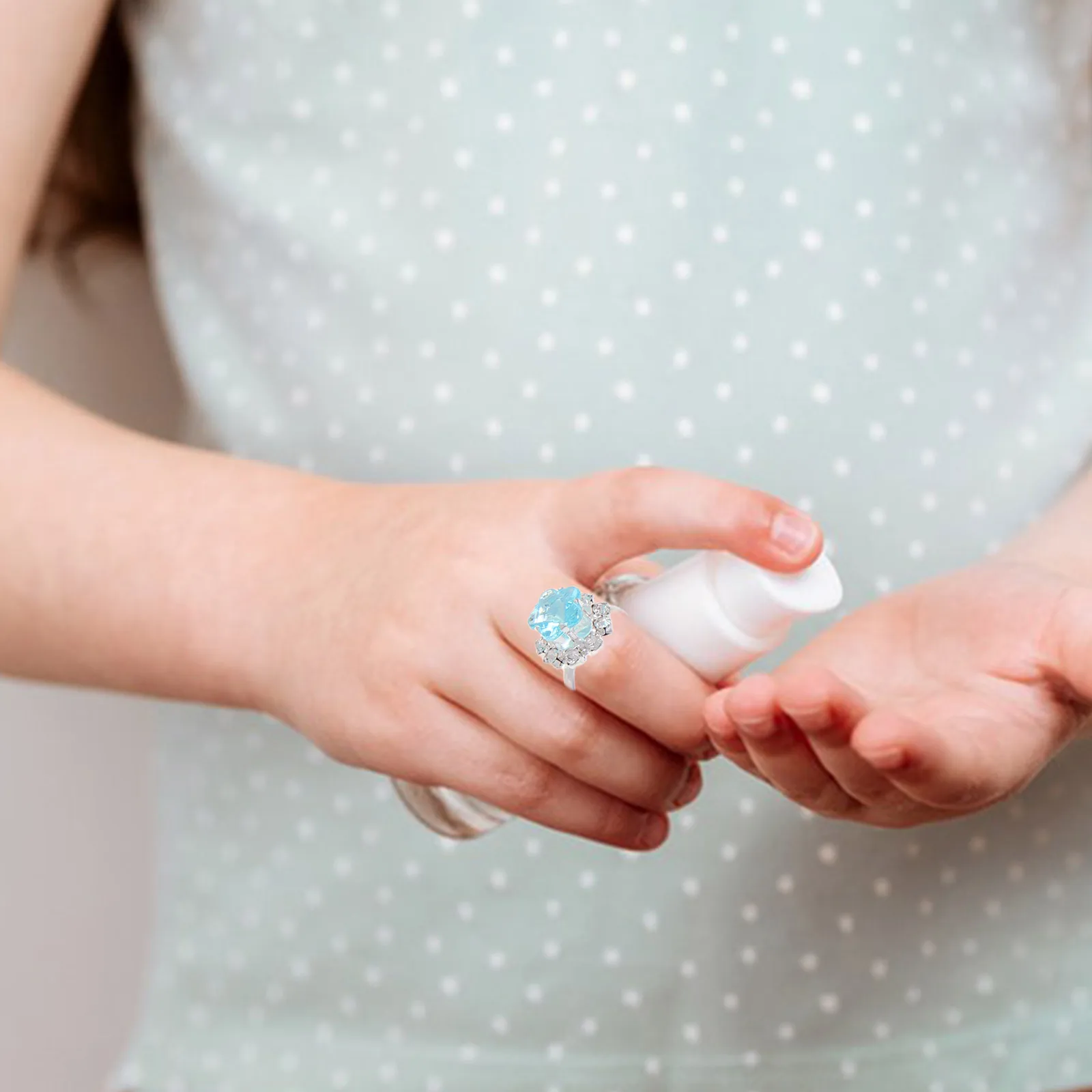 

10pcs Girls Clip-On Earrings Rhinestone Rings Princess Jewelry Set Little Girl Dress Up Accessories Costume Play Pretend