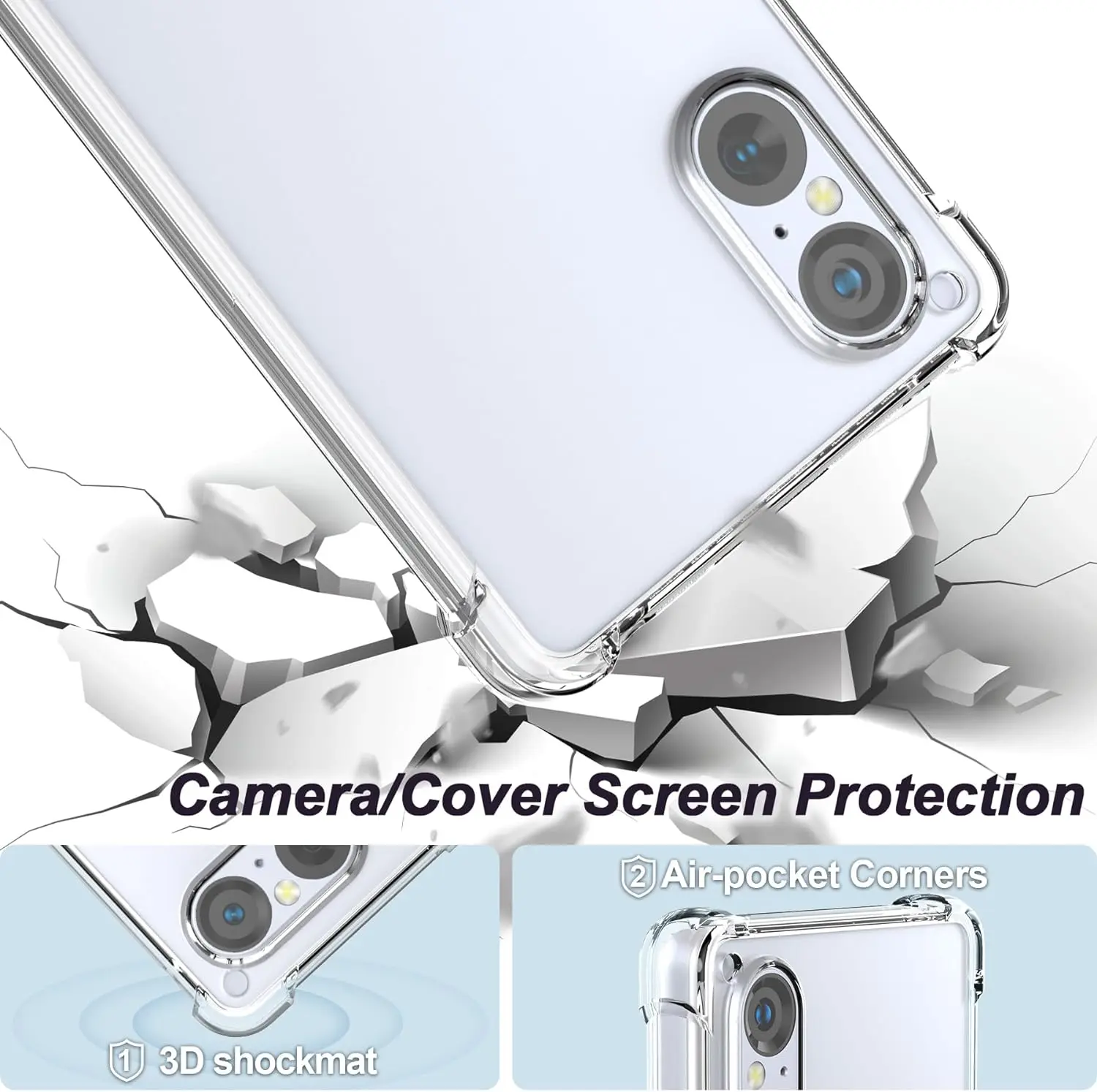 TPU transparente Telefon hülle für Sony Xperia 1 Vi V 5 IV 10 III II Schutzhülle stoß feste Fundas Capa Coque