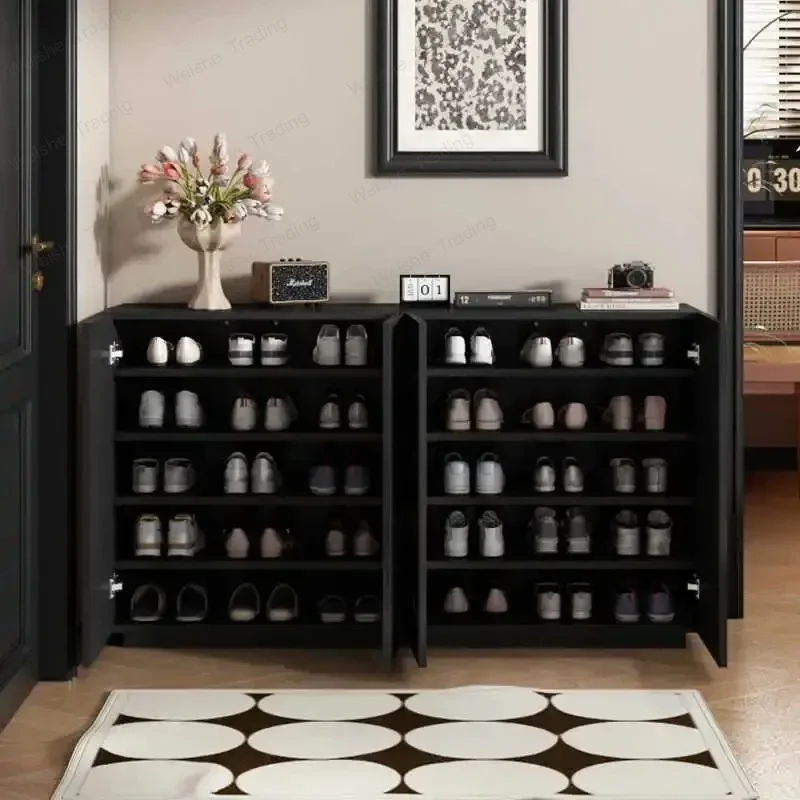 A Luxury Wooden Shoe Cabinet Minimalist Big Size Hallway Shoe Shelf College Dorm Essentials Archivadores Salon Furniture