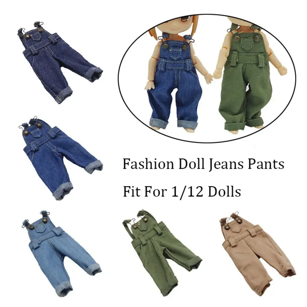 6 Colors 1/12 Dolls Casual Wears Casual Pants Fashion Jeans Overalls Clothes Accessories