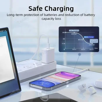 適用於 iPad A16 2025 10 9 10 代 第九代 Air 13 11 5 Pro 11 12.9 mini 6 7 的 30W PD 3.0 USB-C 充電器,帶快速充電線 10 最佳銷售 iPad充電器 - №6