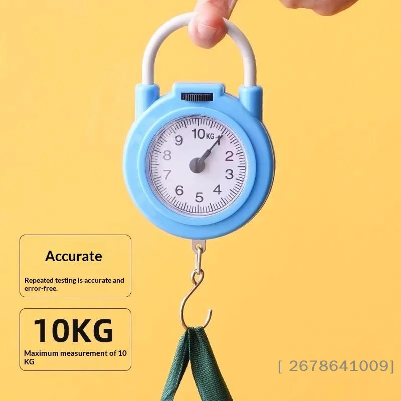 ⚑Food Digital Scale Luggage Scale Weighing Scales Mini Pointers Hook Spring Hanging Scale Portable Fishing Scale 10kg Capacity