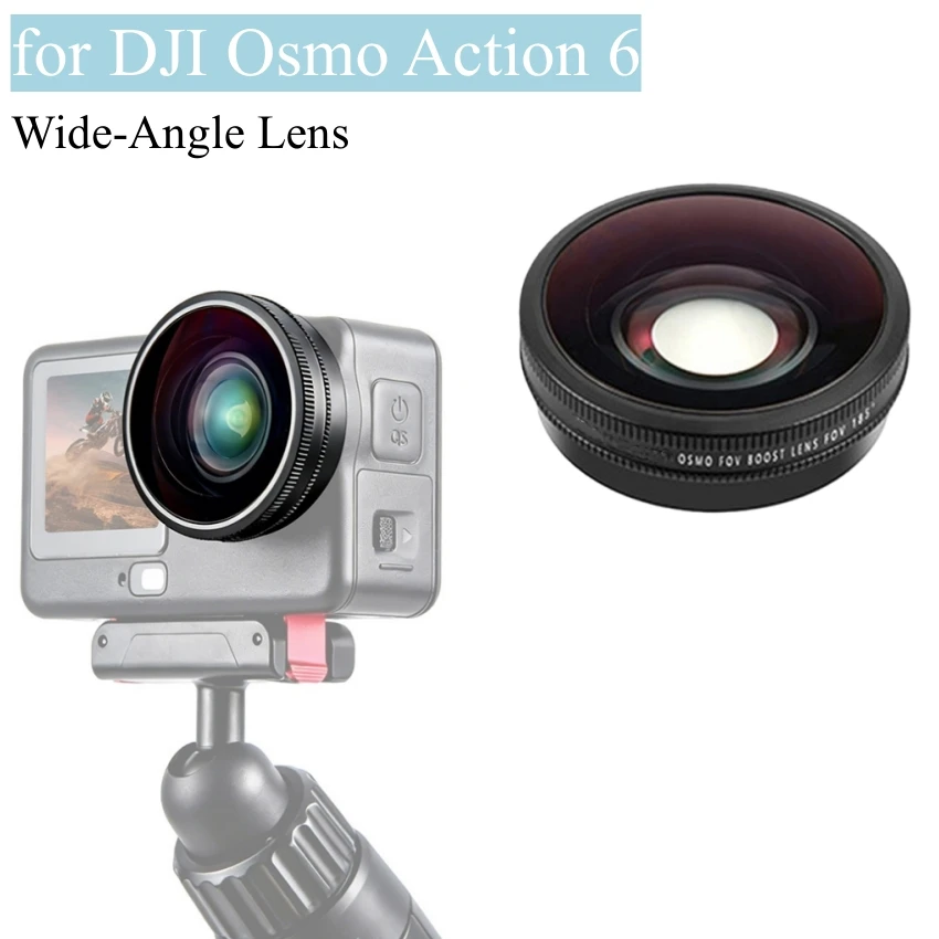 

1 PCS Wide-Angle Lens for DJI Osmo Action 6 Action Camera Lens Extender Accessories