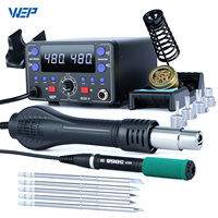 WEP 2-IN-1 Soldering Station 775W Hot Air Rework Station Heat Gun T12 Solder Iron Fast Heating For SMD Repair DIY