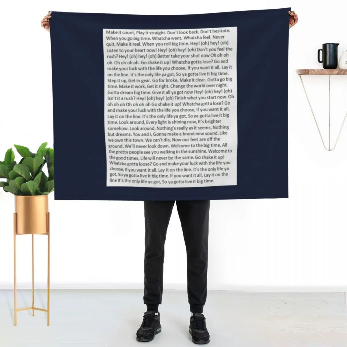 Lyrics to Big Time Rush Throw Blanket Luxury Thicken Retros For Baby Custom for babies Soft Plaid Blankets