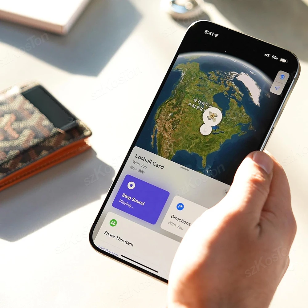 Card Finder Wallet Key Tracker Wireless Charging Works with Find My APP Tag Globle GPS Position Locator Only for Apple IOS MFI