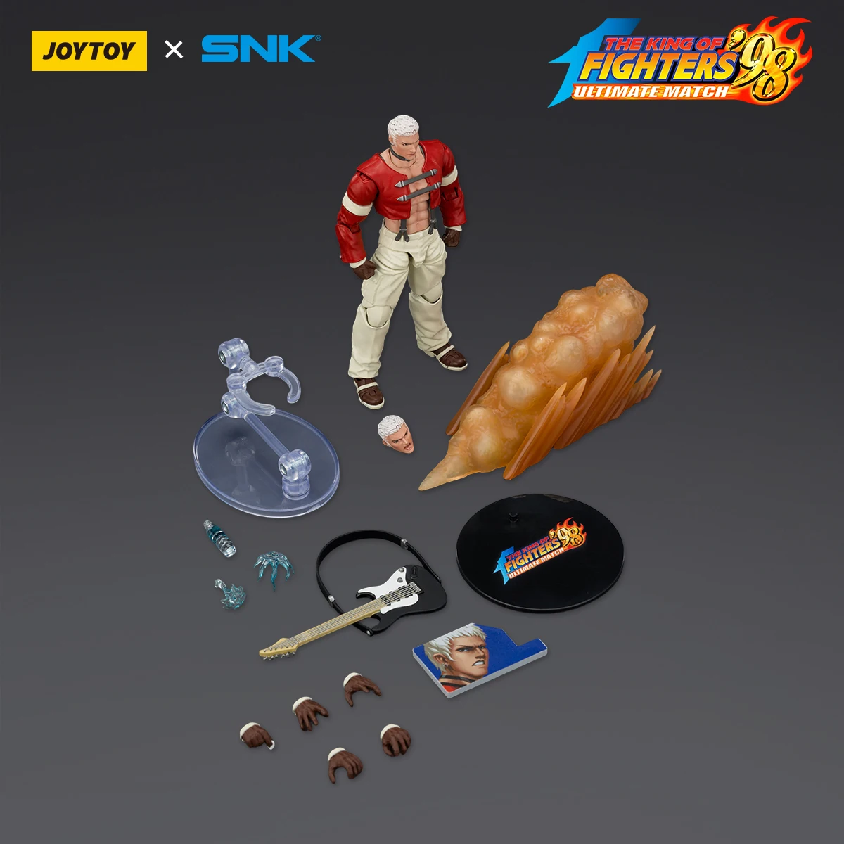 JOYTOY SNK KOF 98 Orochi Team Action Figure, 1/18 Beweegbare Yashiro Chris verzamelbare gamefiguur met effectaccessoires