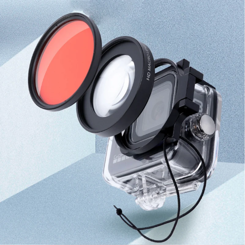Obiettivo Macro 16x HD Con Filtri Subacquei Rosso E Viola Per Fotografia Subacquea – 58mm