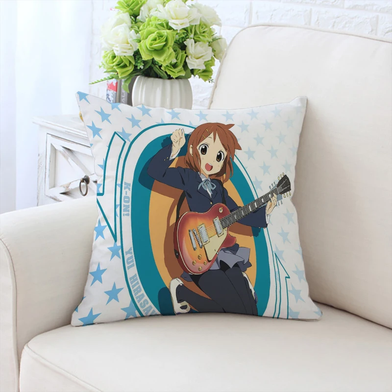 Decorative Pillow Cover for Living Room Cushions Japanese Anime K-on Pillowcases for Pillows 45x45 Cushions Covers Home Decor