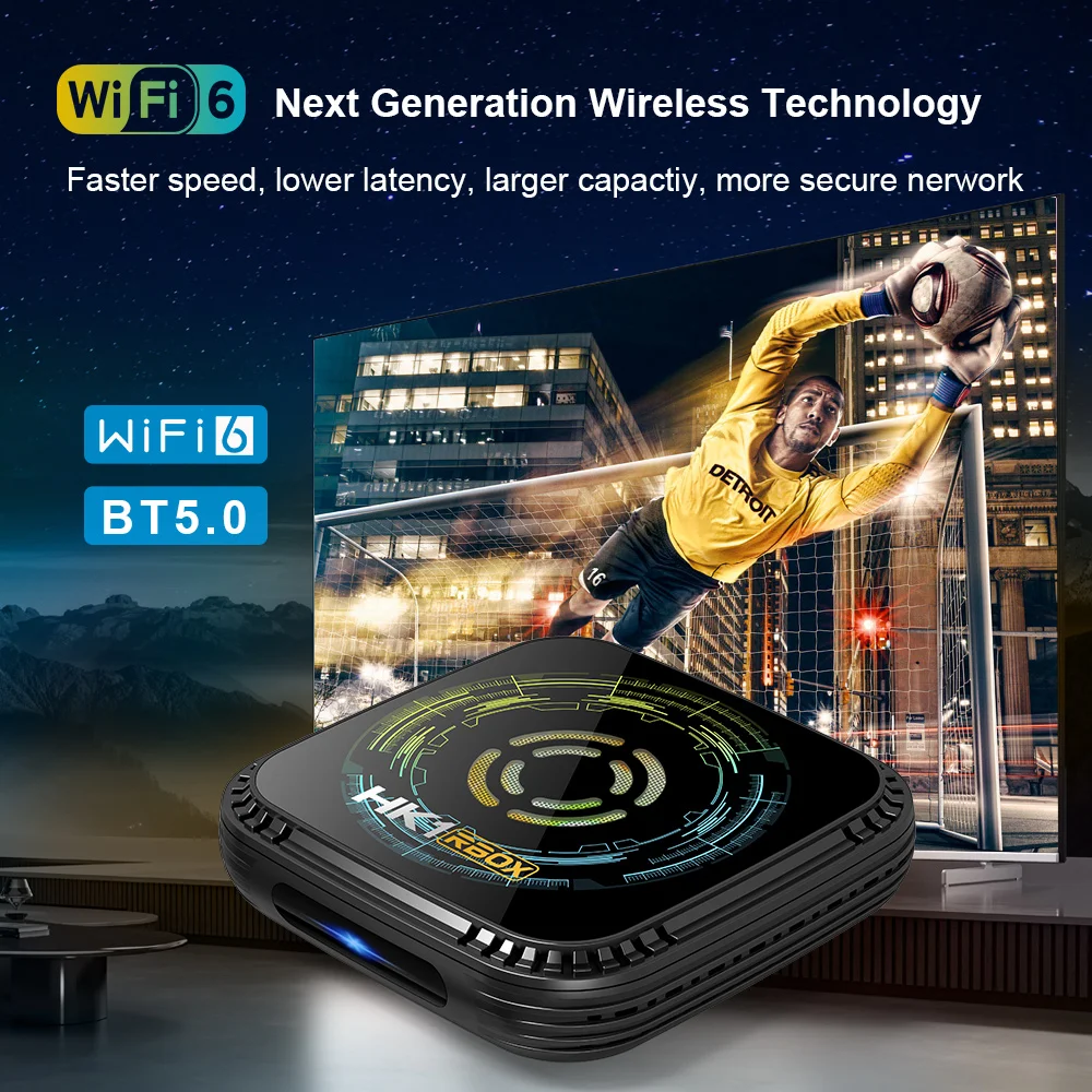 8K TV Box HK1 H8X Android 14 Tvbox H728 Quad Core 4GB 32GB 64GB 2.4G 5G WiFi6 BT5.0 USB3.0 Support 4K H.265 Smart Media Player