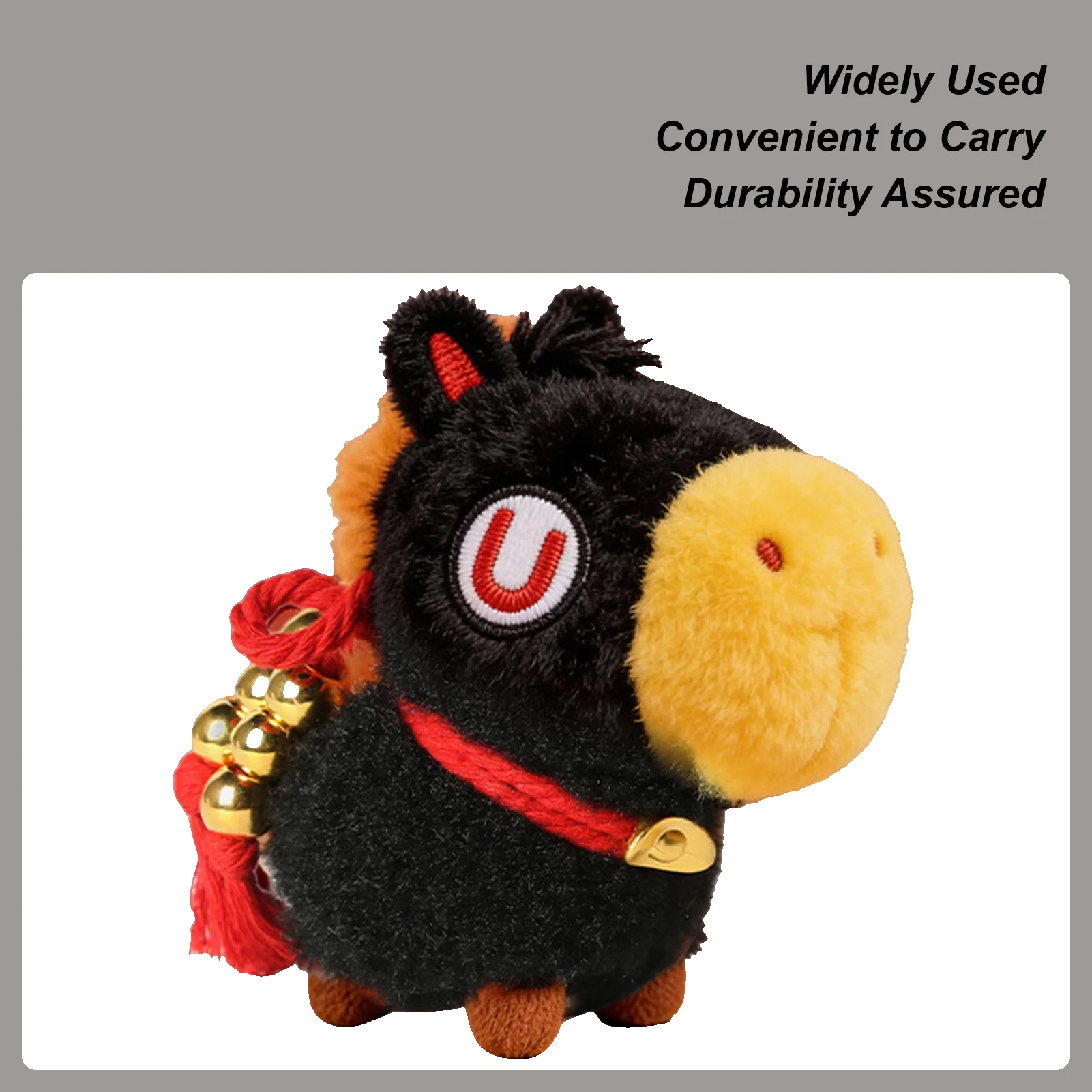

Year of the Horse Bag Charm 2026 Horse Year Plush Mascot Pendant Decor Auspicious Stuffed Charm for Adults Family Friends Bag