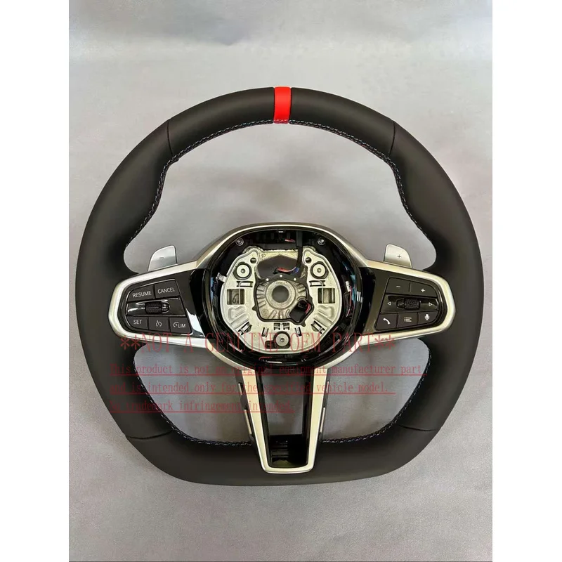 For Bmw M2 M3 M4 M5 M6 Professional Carbon Fiber Led Steering Wheel With Leather Material Perfect Fit Horn Cover Decorative