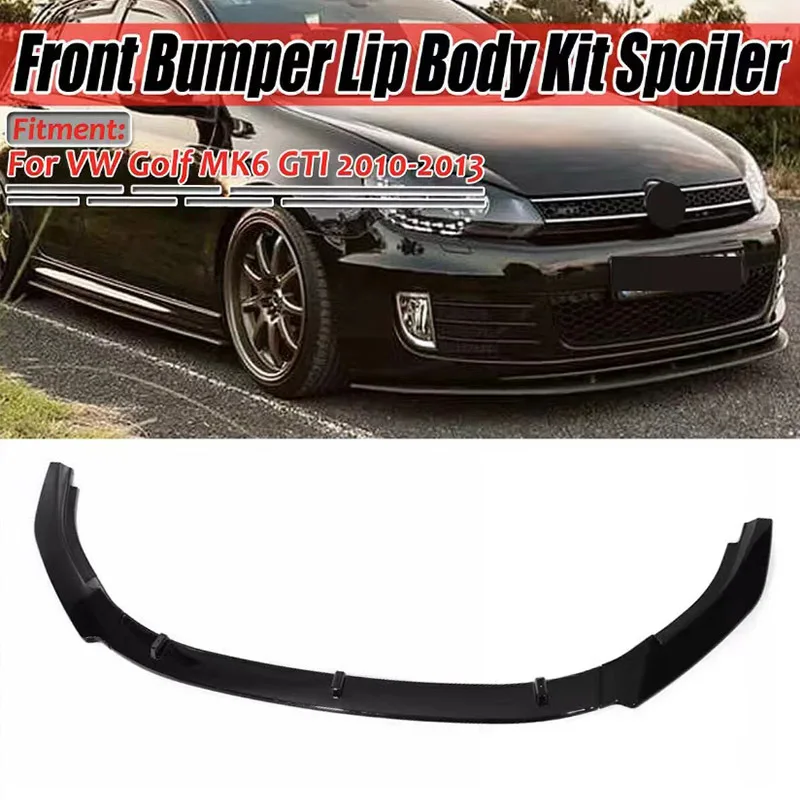 Geeignet für MK6 Golf 6 GTI R20 Frontlippenmodifikation, dreiteilige Frontschaufel mit Kohlefaser-Kinnspoiler TY-WP-0274