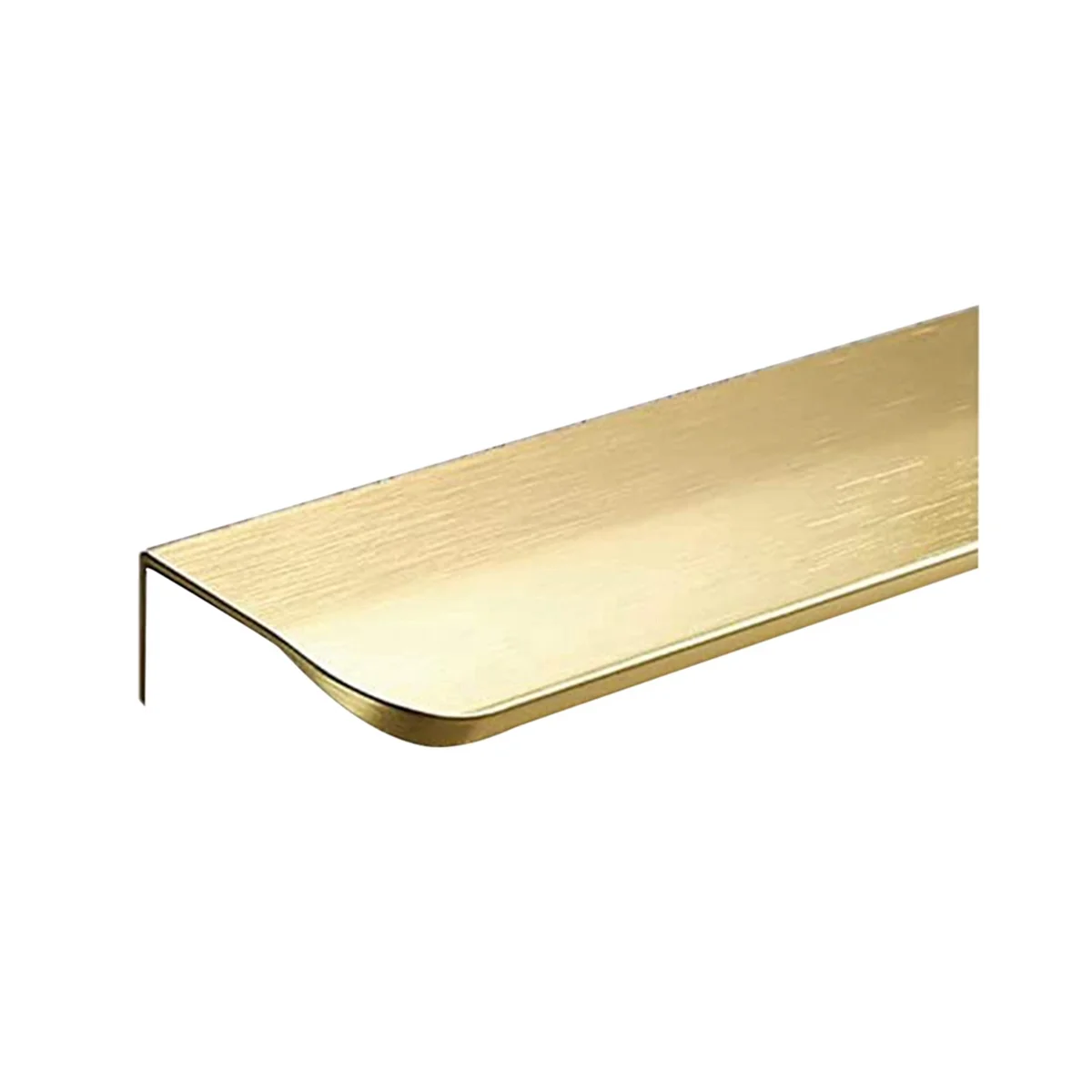 Concealed Drawer Pulls in Aluminium, Gold 2-Pack (Total Length 200mm)