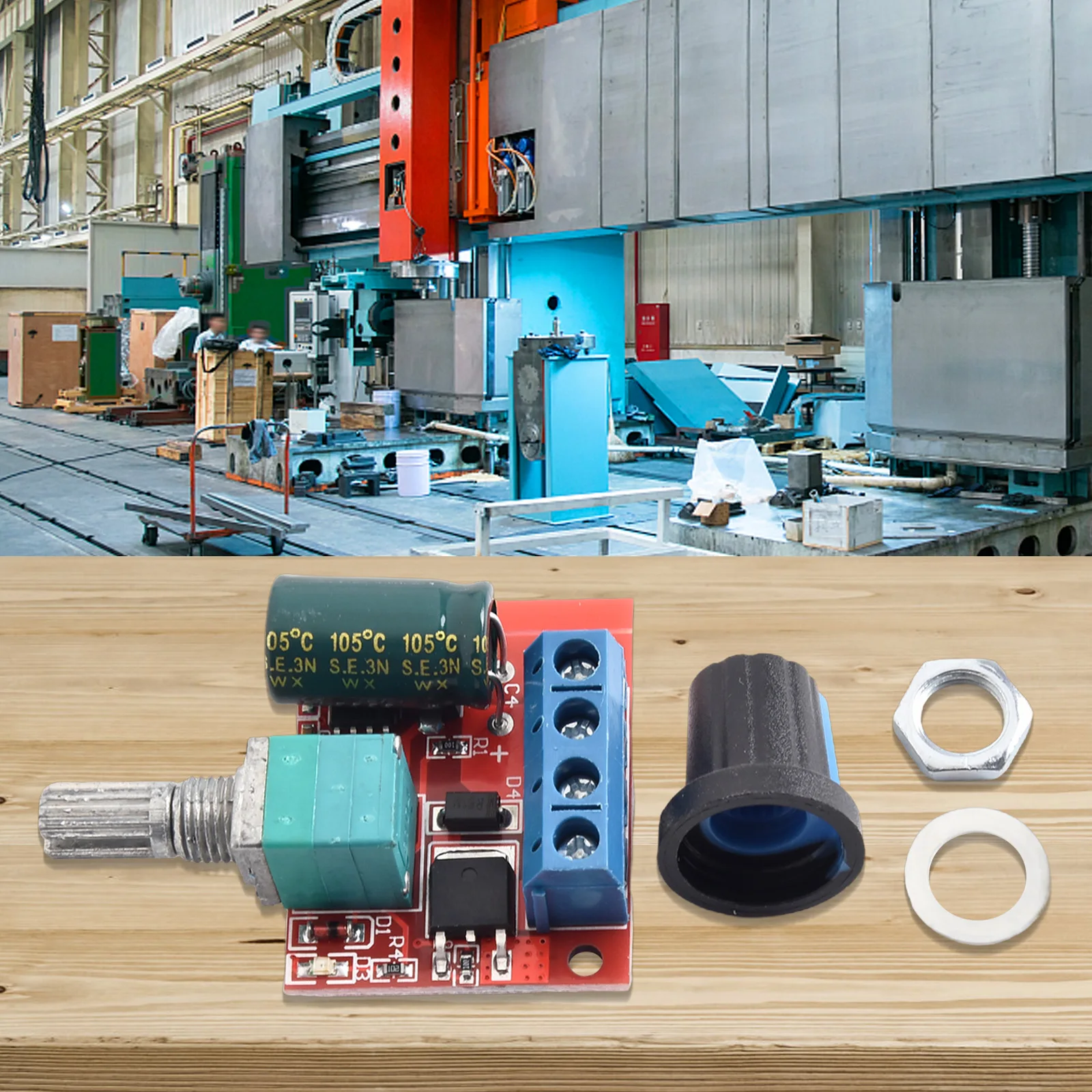 Mini For DC Motor For PWM Speed Control Switch Features Resettable Fuse and Adjustable Voltage for Safe Operation