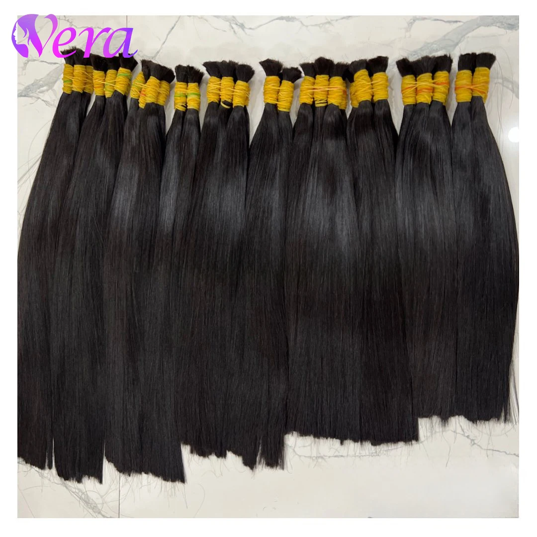 Bulk Hair Silky Straight 100% Human Hair Bulk No Weft Human Hair Extensions 50G 100G Micro Human Braiding Hair For Boho Braids