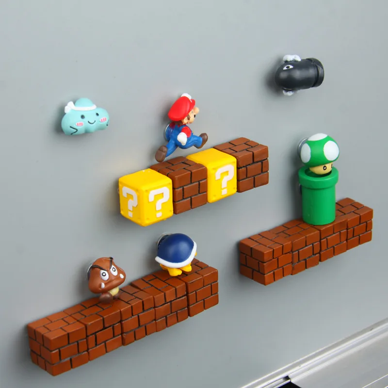 Imán de refrigerador Super Mary Bros, pegatina con mensaje, juguete para adultos, hombre, niña, niño, regalo de cumpleaños