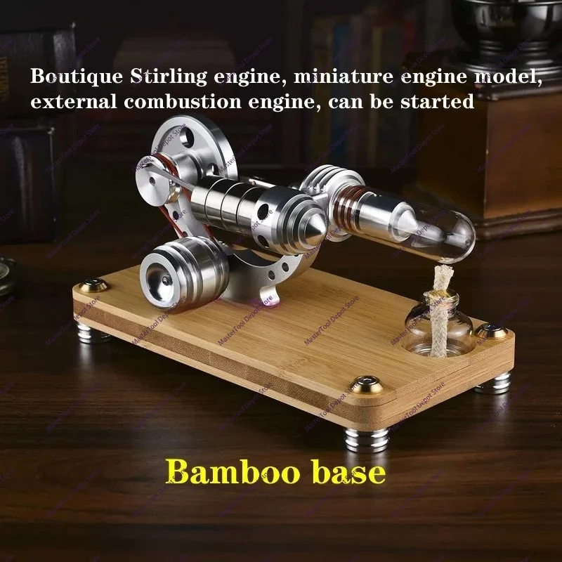 Boutique Stirling engine, miniature engine model, external combustion engine, can be started