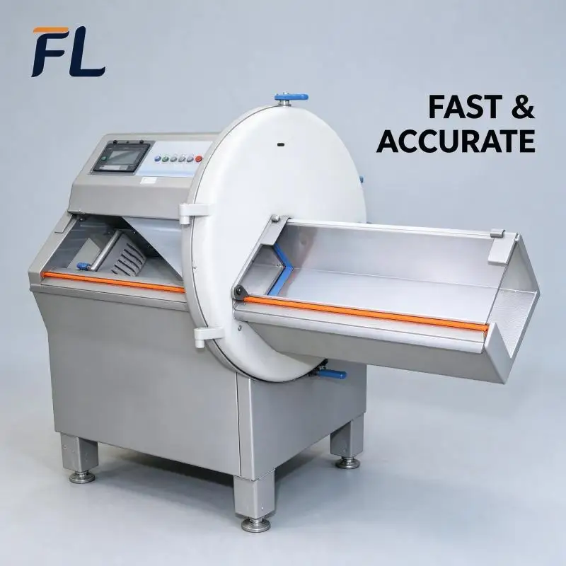 Conveyor Type Commercial Steak Slicer with 1-32mm Adjustable Thickness for Pork Chop Ham Cheese Cutting
