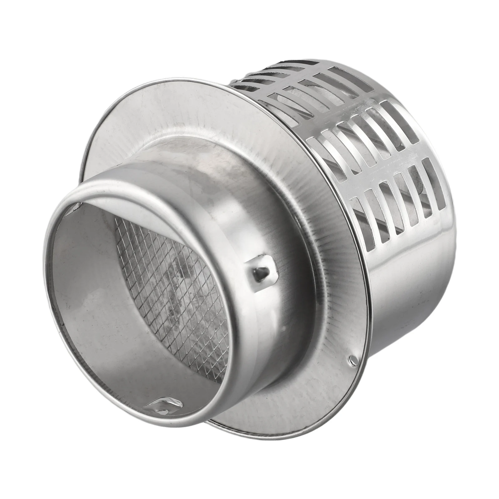 Accesorio tapa de chimenea mano de obra fina 1 Uds tubo de salida de aire de pared Exterior sensación dura calentador de agua plateado tapa de chimenea práctica