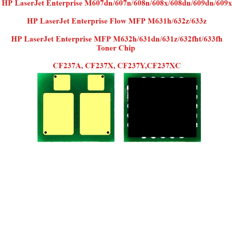 Chip de tóner CF237A, CF237X, CF237Y, CF237XC para HP M607/M608/M609/M631/M632/M633