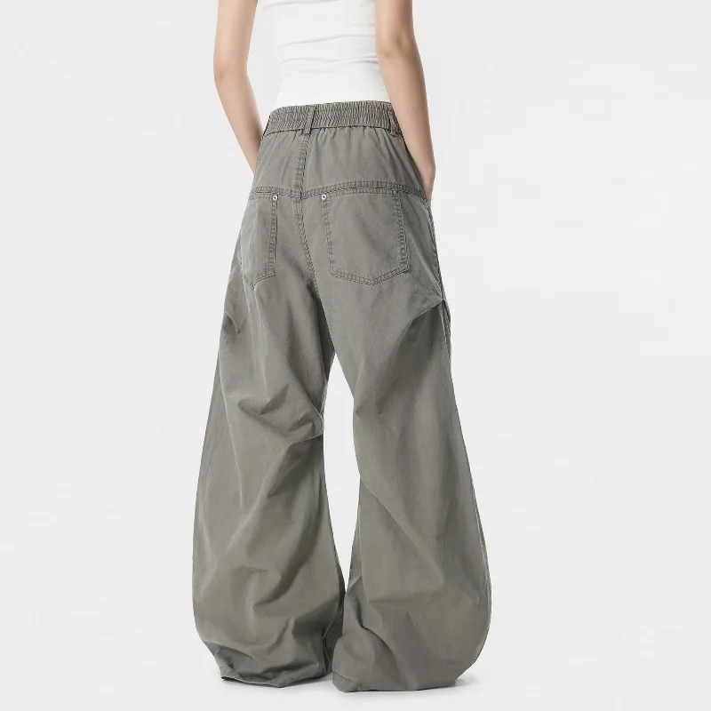 OR FL Deconstruction of American Retro Style Curved Knife 100 Cotton Women Cargo Trousers Trendy Brand Baggy Slacks Y2k Pants