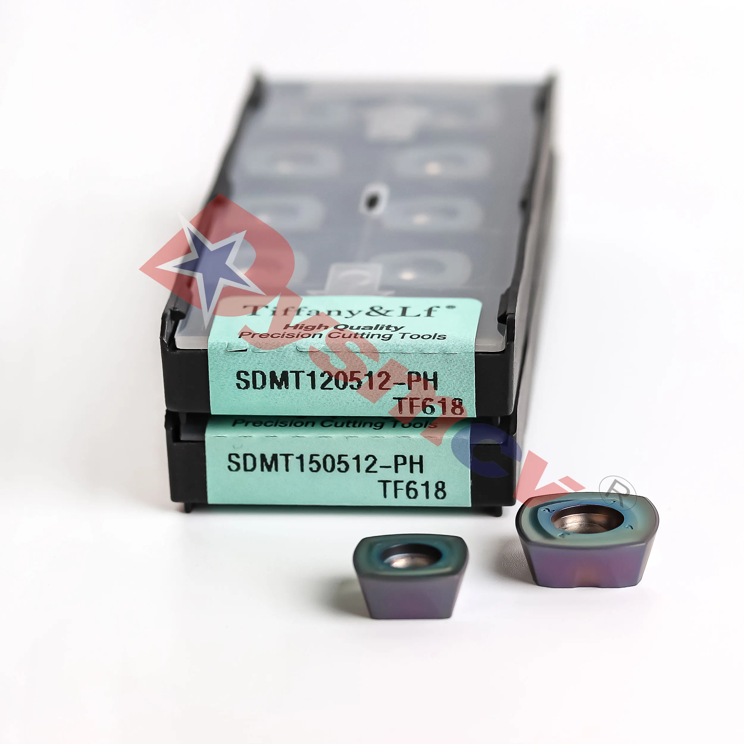 Imagem -04 - Deskar-cnc Cortador de Inserção de Aço Endurecido Lâmina de Corte Ferramentas de Torneamento de Fresagem Sdmt120512 Sdmt150512 ph Tf618