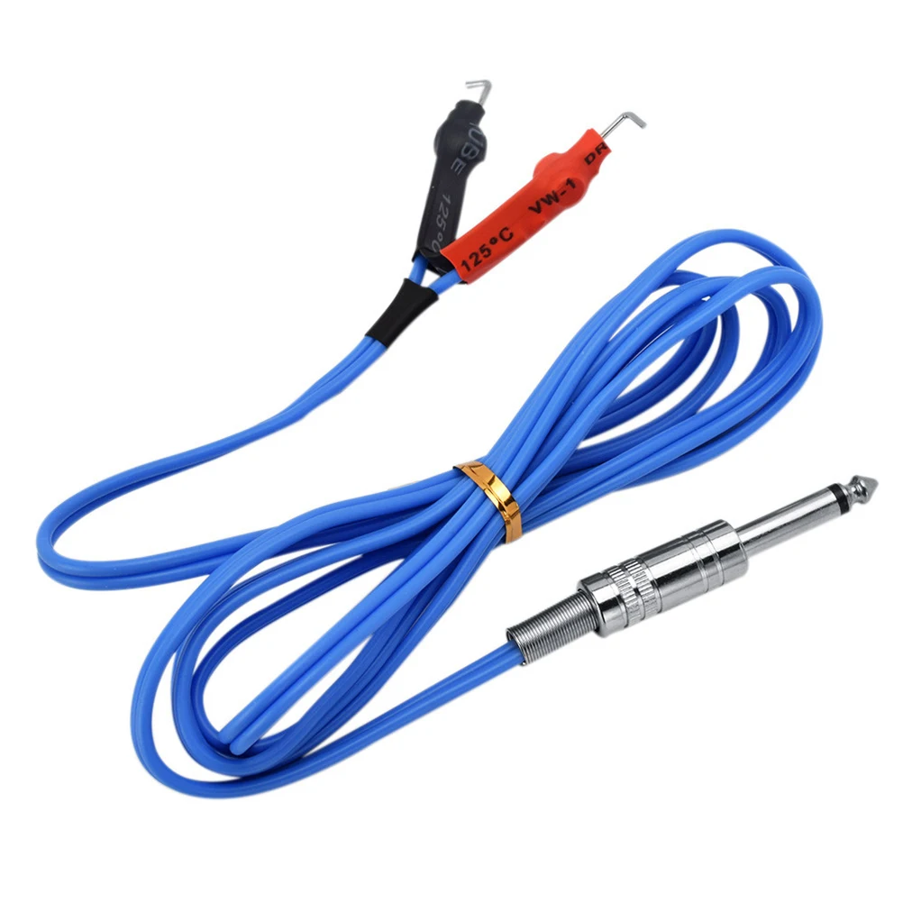 

Steel Plate Tattoo Hook Line Clip Cord for Machines Silicone Rubber Blue High Anti Corrosion Sheath Fit Any Power Supply