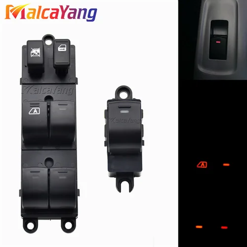 25401-ED500 25411-AX000 25411-AX010 botón de interruptor de elevador de ventana principal eléctrico de coche para Nissan Tiida 2004-2012 con luz