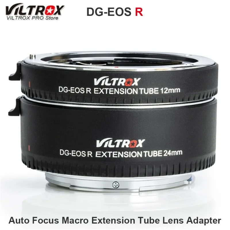 

Viltrox DG-EOS R Auto Focus Macro Extension Tube Lens Adapter 12mm+24mm Full frame for Canon EOS R Mount Lens Camera R RP R7 R8