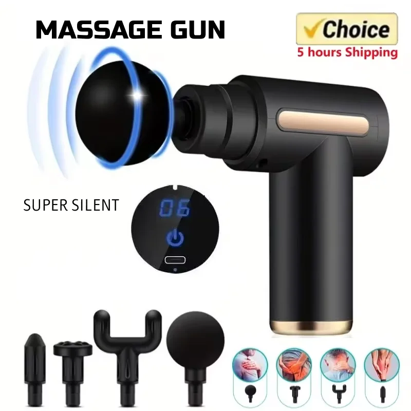 USB Mini Massage Gun Fascia Machine Muscle Relaxation Vibrating Gun Rod Massage Fitness Equipment Neck Grab Fascia Gun