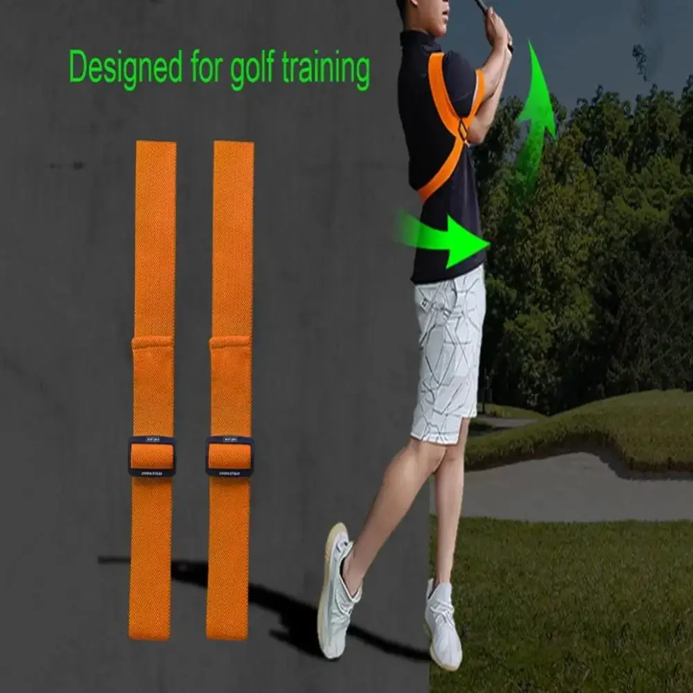 Terylene Golf Swing Training Aid อุปกรณ์กอล์ฟสีส้มกอล์ฟท่าทางแก้ไข Navy Blue Arm Band Golf Swing Strap เข็มขัด