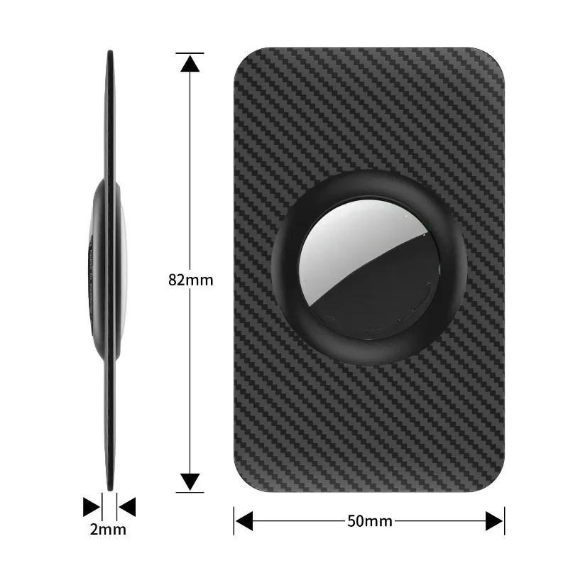 For Apple AirTag Card Cover - Anti-Lost Device with Carbon Fiber Texture Ultra-Thin Hard Glue Card Holder