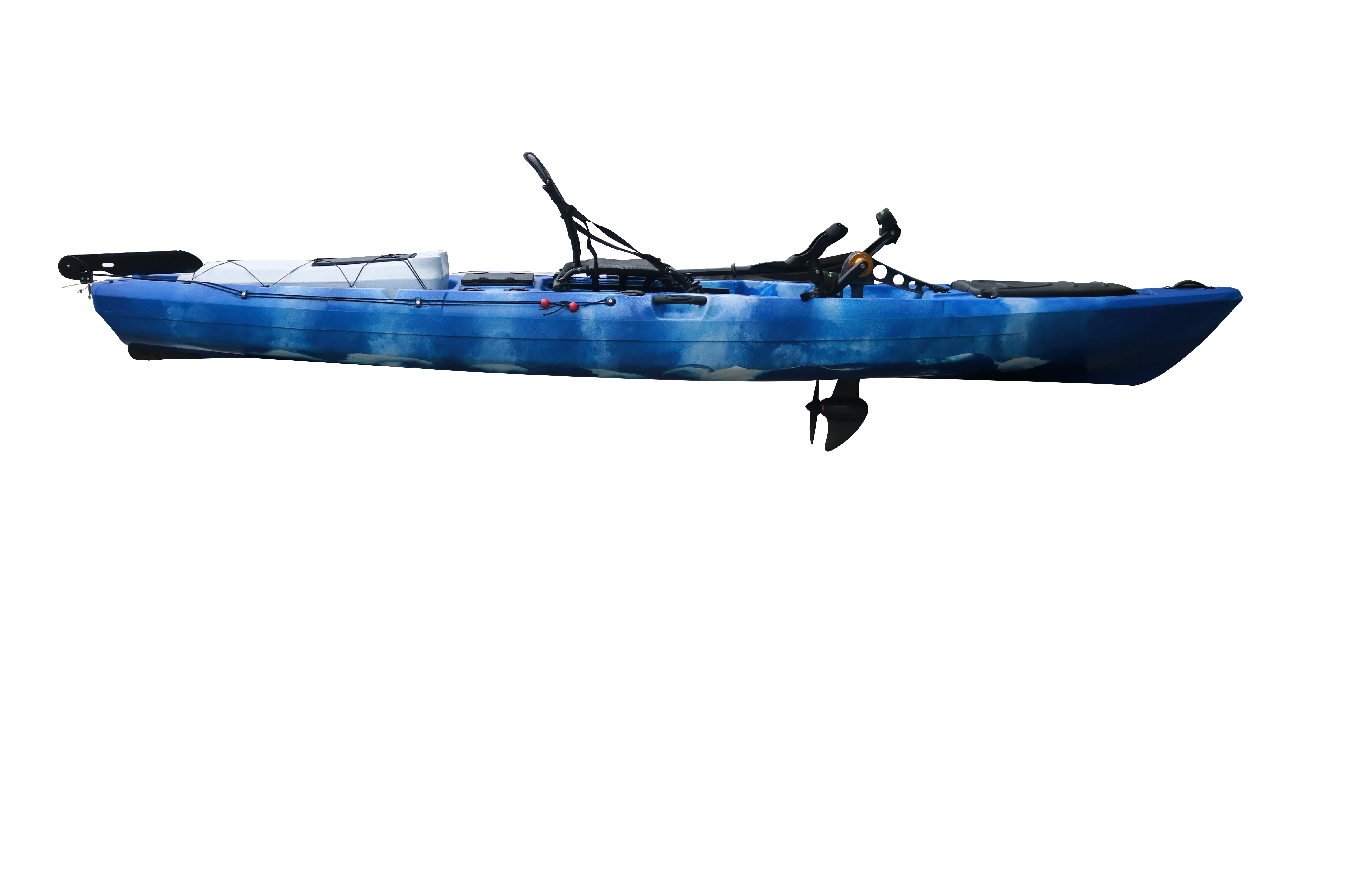 

Профессиональный рыболовный каяк Vicking 14 футов для одиноких людей, педальный каяк с электродвигателем