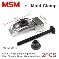 2pcs Pressplate Quick Mold Clamp Press M6/M8/M10 T-bolt Tool Fixture Plater Fixed for CNC Milling Drilling Engraving Machines