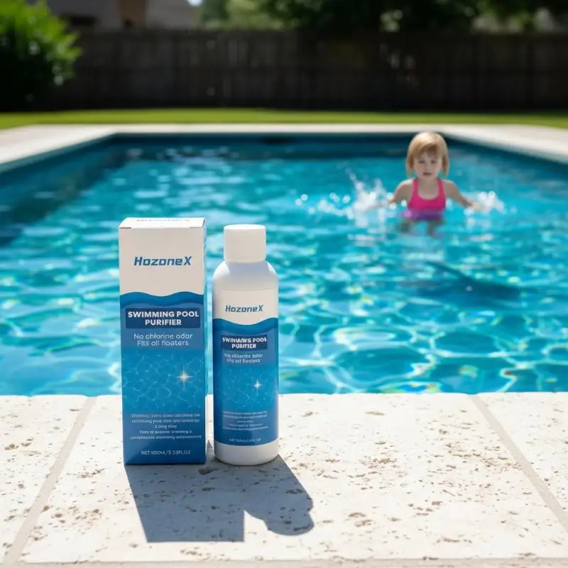 Liquide purificateur de piscine, clarifiant l'eau de piscine, sans odeur, élimine la saleté rapidement, solution de nettoyage à dissolution rapide pour l'entretien des piscines