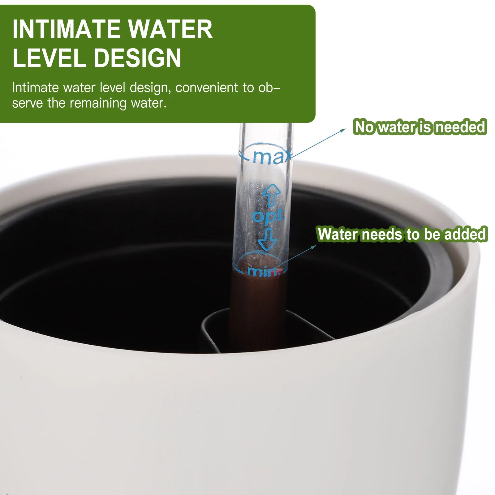 

Self Watering Planter With Water Level Indicator Indoor Flower Plant Pot Lazy Water Flowerpot Plastic Plants