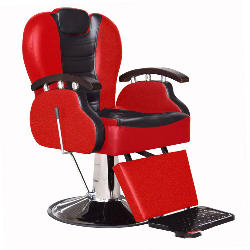 red barber shop chair hair stool hair salon special lift can be put down