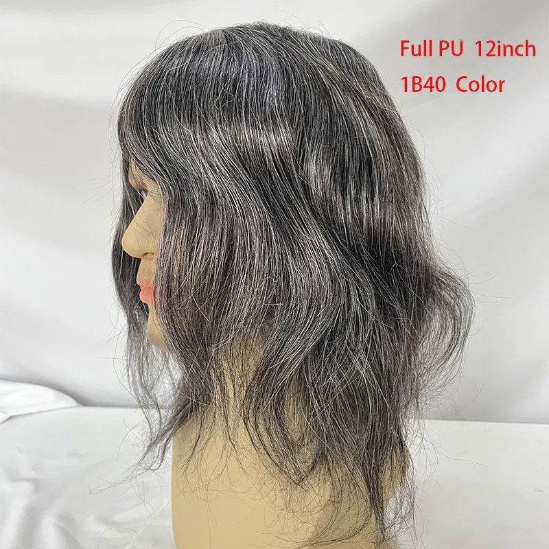 12Inch Mannen Pruiken Volledige Skin Pu Base Lange Menselijk Haar Mannen Toupet Natuurlijke Haarlijn Mannen Toupet Steil Golvend 8X10 3 # Bruin Colror