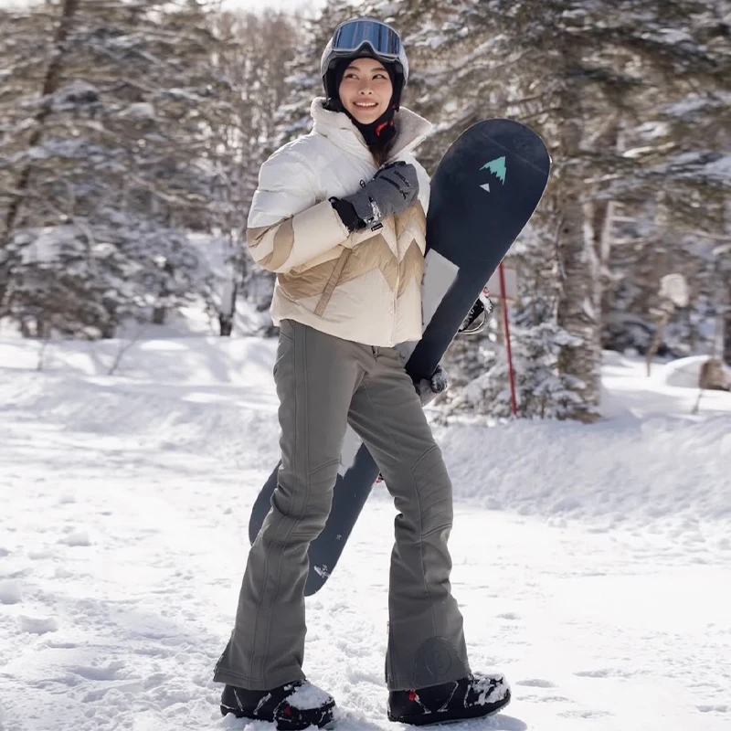 Lammwoll-Steppjacken mit Stehkragen für Damen, Street-Style, Langarm, Reißverschluss, Lose Mäntel, Winter, Warme Sportliche Oberbekleidung für Frauen – Detail 7