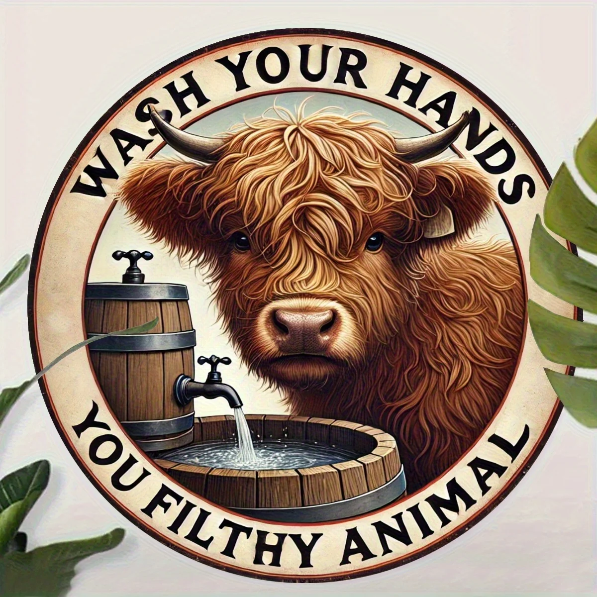 2D Country Style High Country Bull Pattern 
