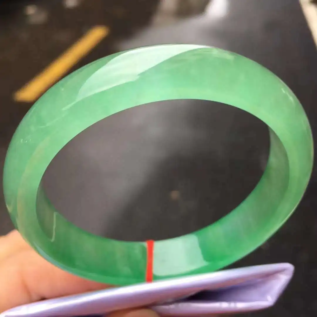 Top Class A Natural Myanmar Full Green Jadeite Bangle Fine Jewelry Accessories Perfect Hand Ring Exquisite Holiday Gift Bracelet