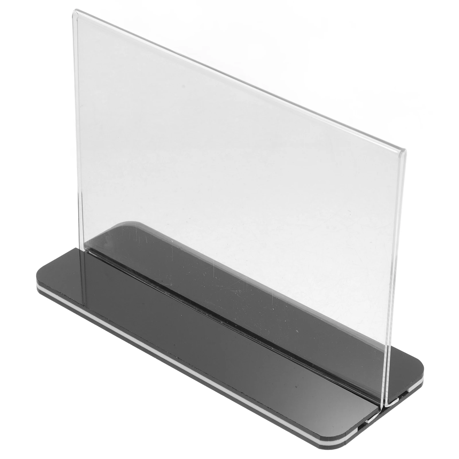 

Pull Out Acrylic Display Stand Black Base A5 Size Professional Menu Frame Sign Holder Table Top Name Plate Displays