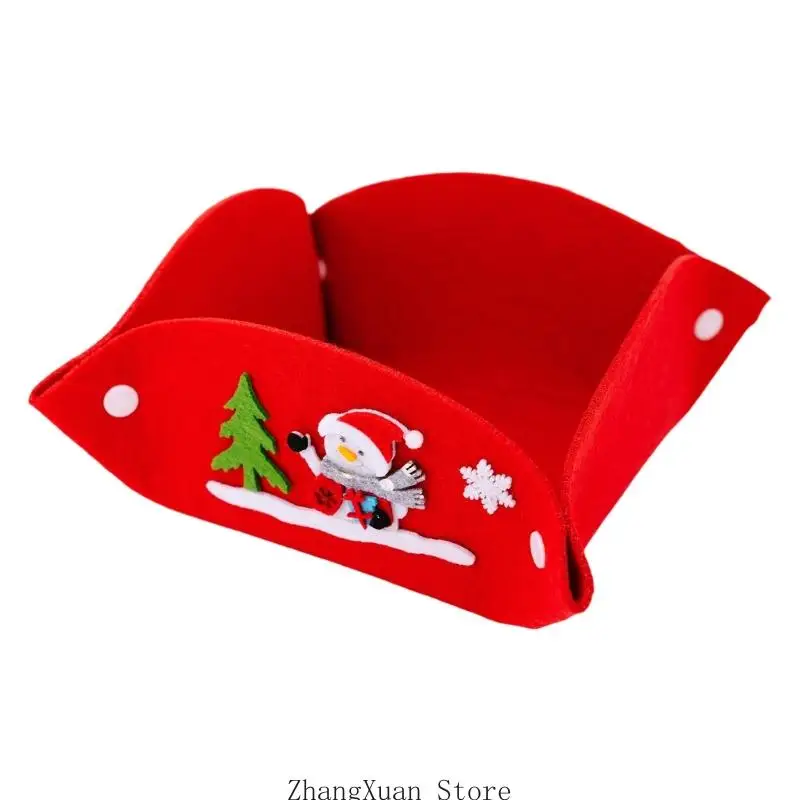 Saisonale Süßigkeitenbox aus Vliesstoff für Weihnachtsleckereien für Partytische, 3 x – Detail 8