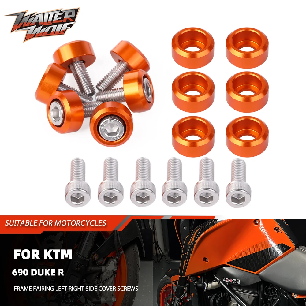

12pcs Fender Mudguard Front Frame Fairing Left Right Side Cover Screws For 690 Duke /R 690Duke Bolts Motorcycle Accessories 2017