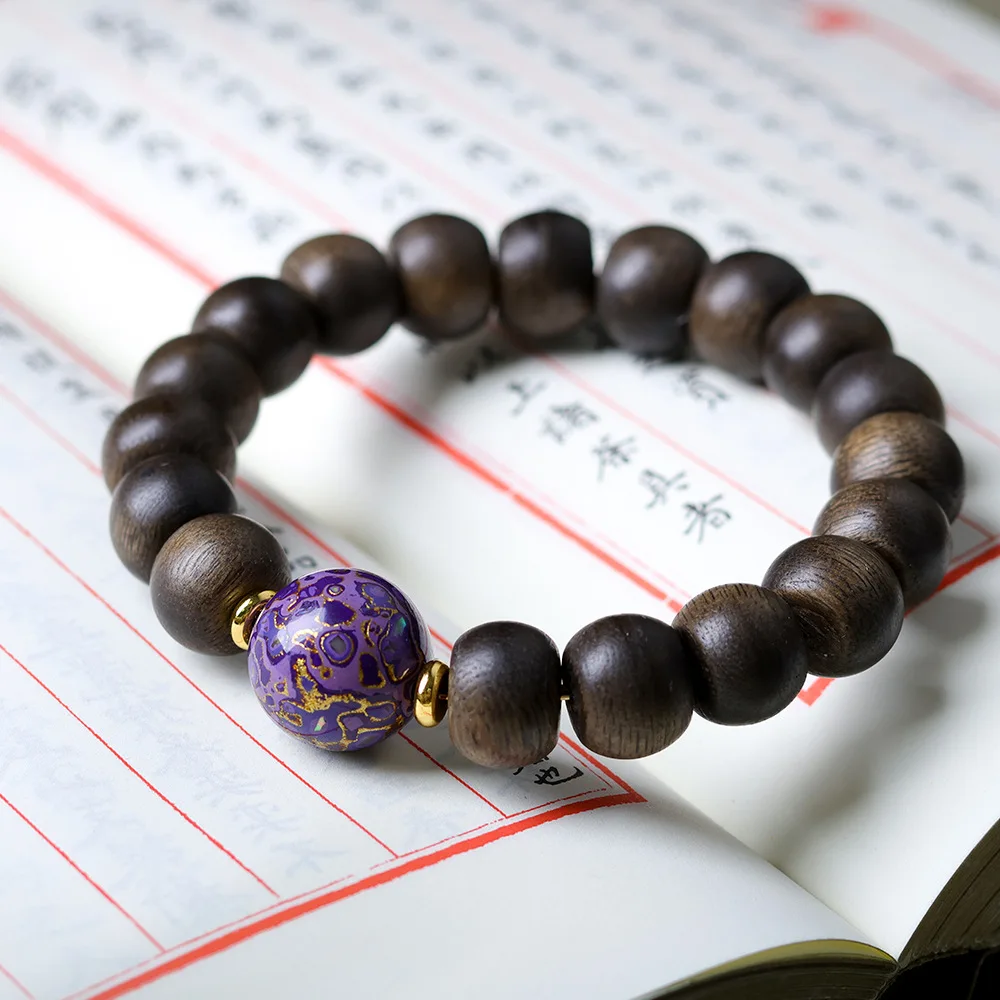 white-agarwood-drum-bead-bracelet-original-artisan-chinese-lacquer-christmas-gift-handmade-jewelry