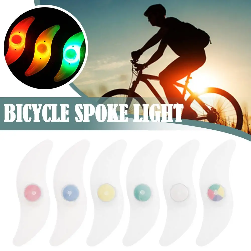 Luce per raggi per bicicletta Luci per pneumatici per bici Coda per ruota per bici Luce di sicurezza a LED Guida notturna Luce impermeabile Accessori di avvertimento T8E7